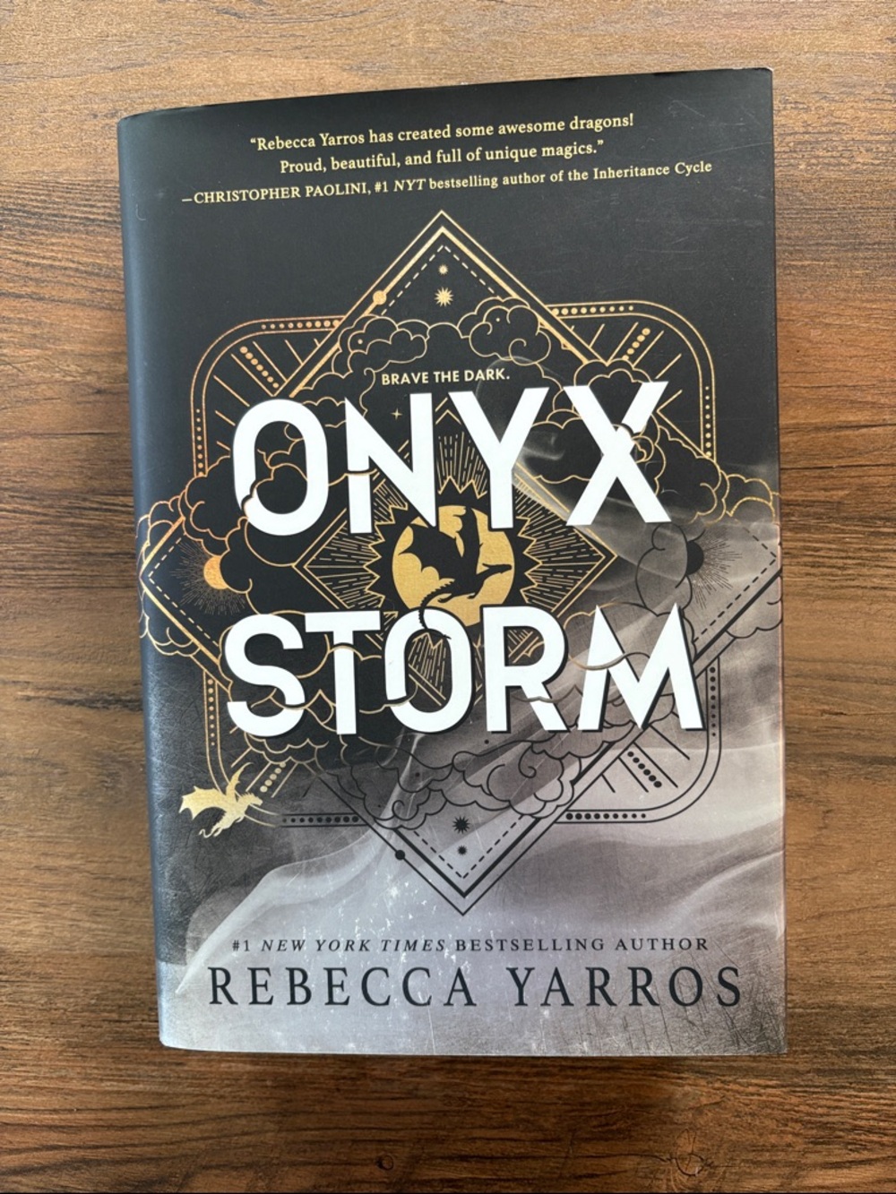 Onyx Storm by Rebecca Yarros - Black & Gold Hardcover